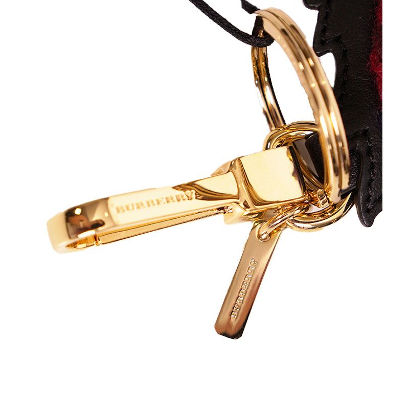 NEW $395 BURBERRY Nigel The Sole Fish SPIKE STUDDED Bag Charm CASHMERE KEY RING