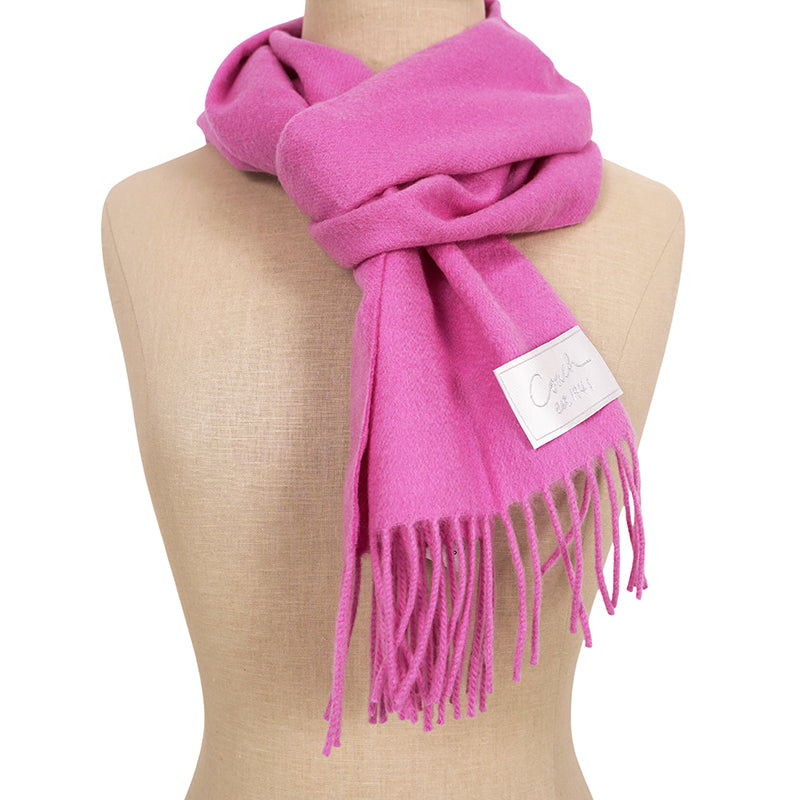 NEW COACH Vintage Pretty Pink Cashmere & Wool Blend Fridge MUFFLER SCARF NWT