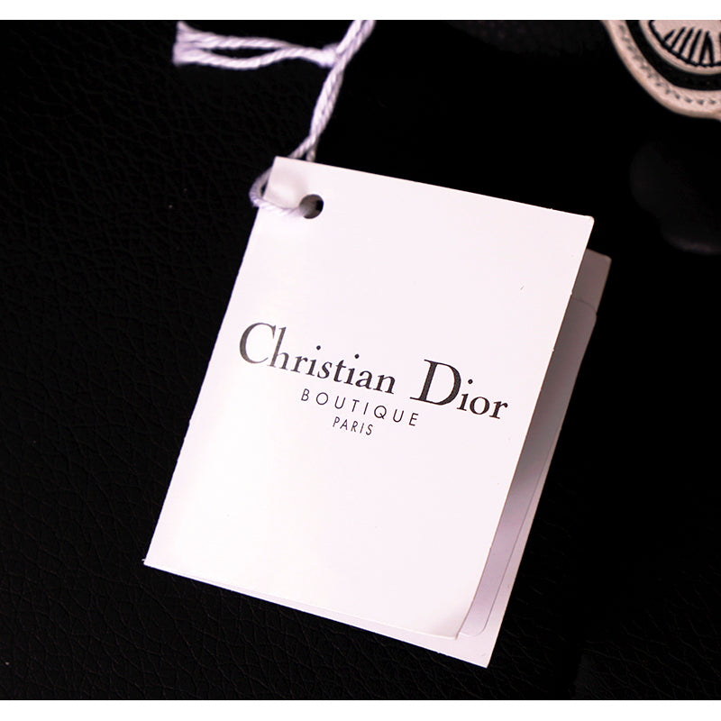 NEW $470 CHRISTIAN DIOR Shawn Stüssy Collab White/Black BEE Stussy KEY RING NWT
