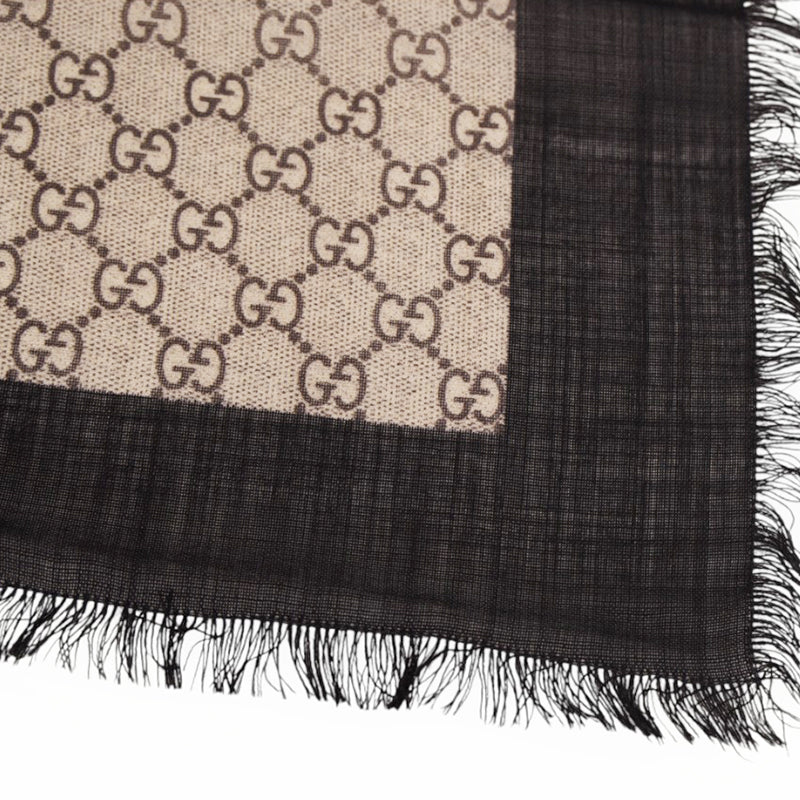 NEW $895 GUCCI GG Logo Web & Kingsnake SNAKE Wispy Woven WOOL SCARF 70 x 200