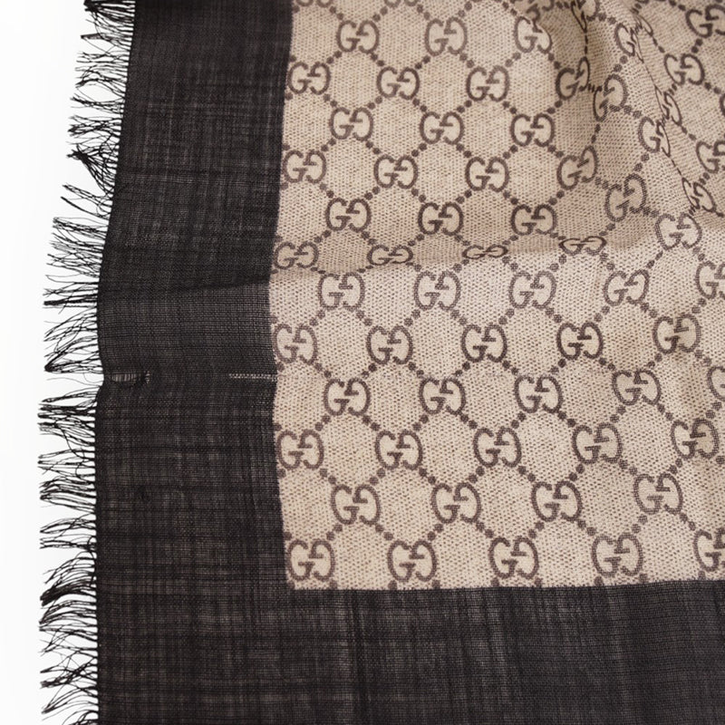 NEW $895 GUCCI GG Logo Web & Kingsnake SNAKE Wispy Woven WOOL SCARF 70 x 200