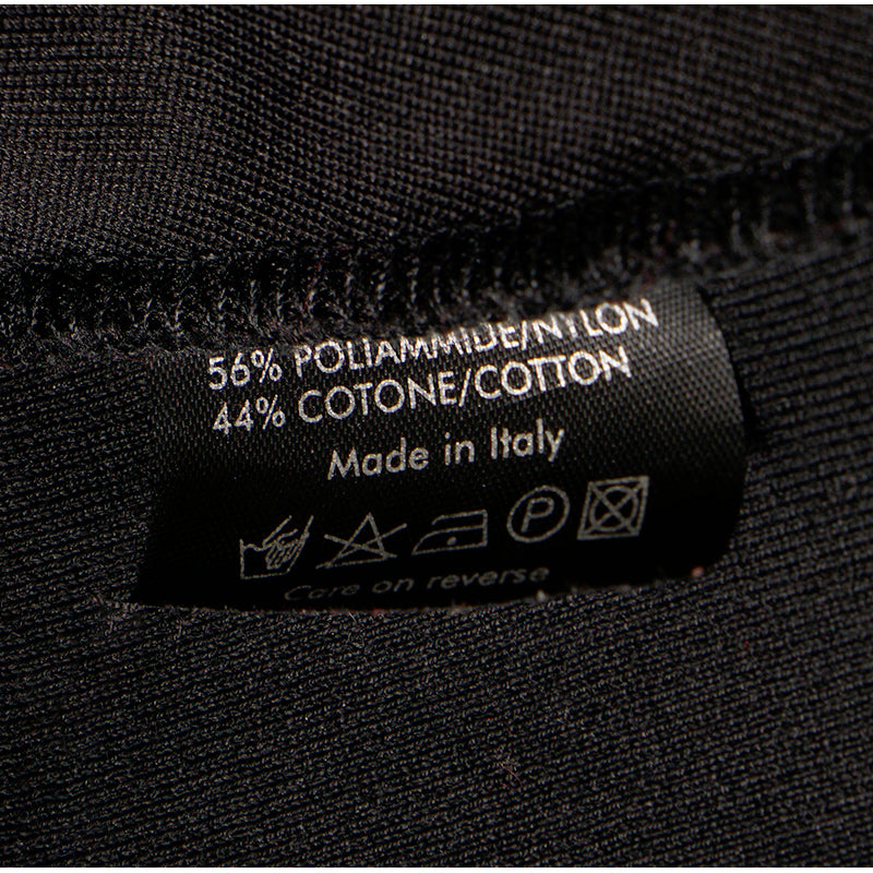 sz M VINTAGE GUCCI TOM FORD Black Cotton Jersey Ruffle Front SPORTY JACKET Y2K