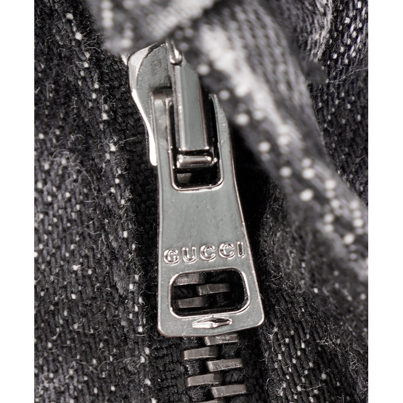 sz 42 NEW $895 GUCCI RUNWAY Black STONE WASHED Stretch DISTRESSED Cropped JEANS