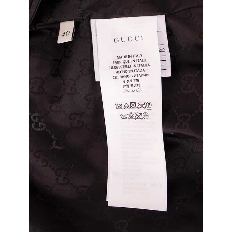 NEW $2,200 GUCCI Woman's Black Nylon Quilted DOWN FILLED Knight LOGO PUFFER VEST