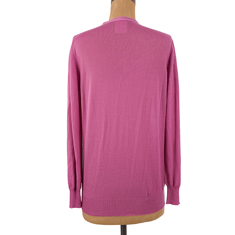 sz L NEW $895 GUCCI Pink 100% CASHMERE Wispy Spring CARDIGAN Sweater Knit Top