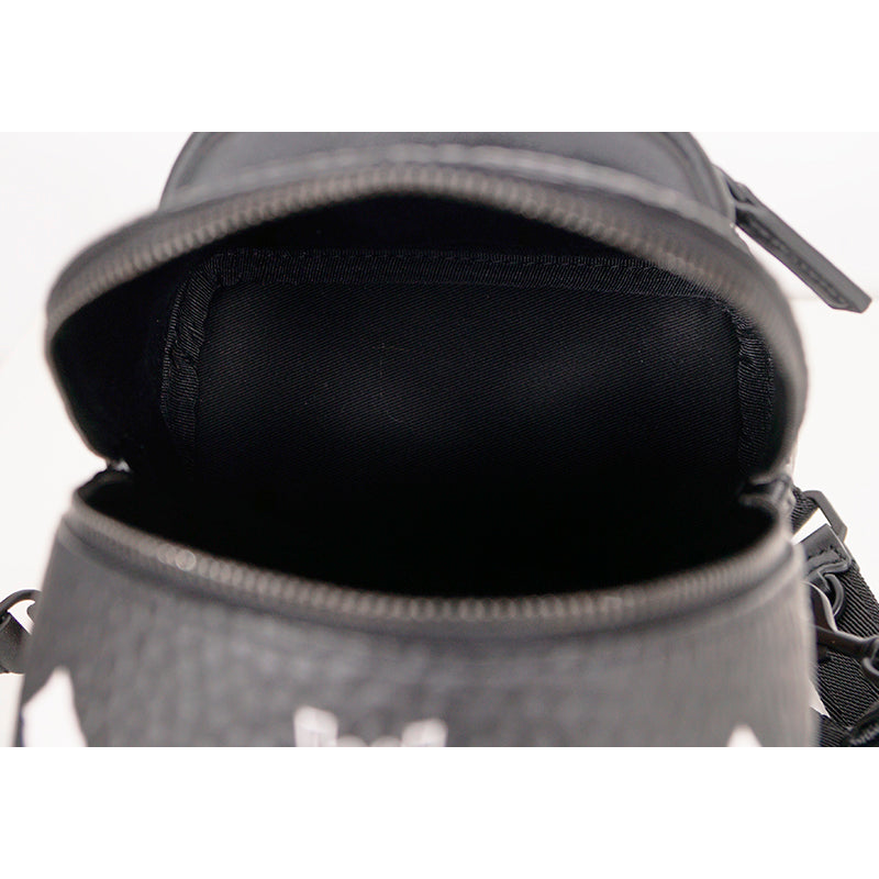 NEW $990 MCM Black Visetos White Logo Stark WESTERN BANDANA VI MINI BACKPACK BAG