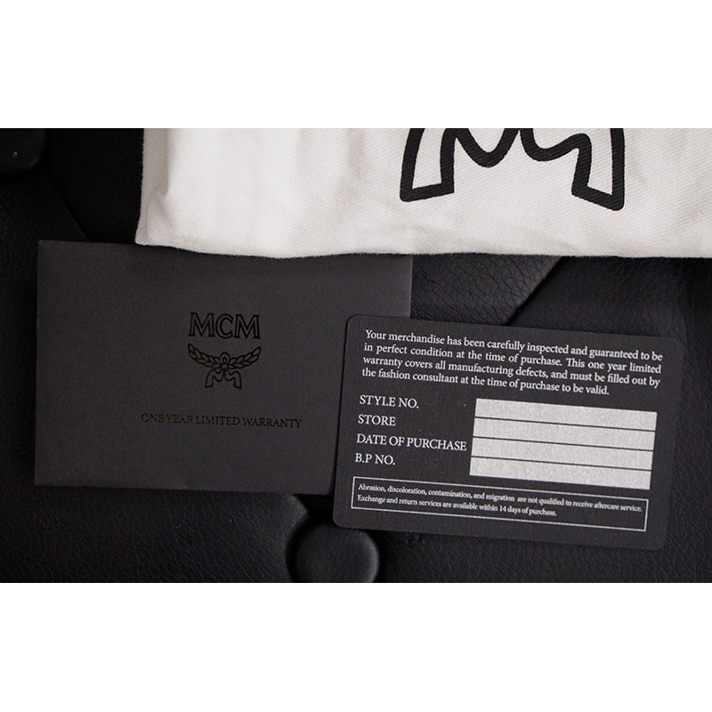 NEW $690 MCM Black Coated Canvas MINI AREN ORANGE LOGO Visetos CROSSBODY BAG NWT