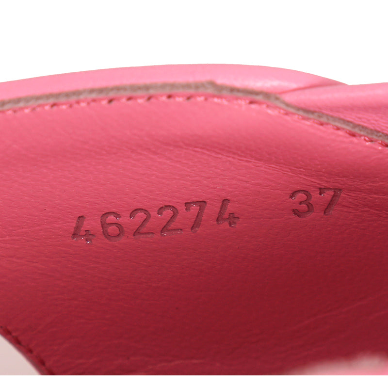 sz 37 NEW $795 ALEXANDER MCQUEEN Pink Suede KING & QUEEN SKULL Flats SANDALS NIB
