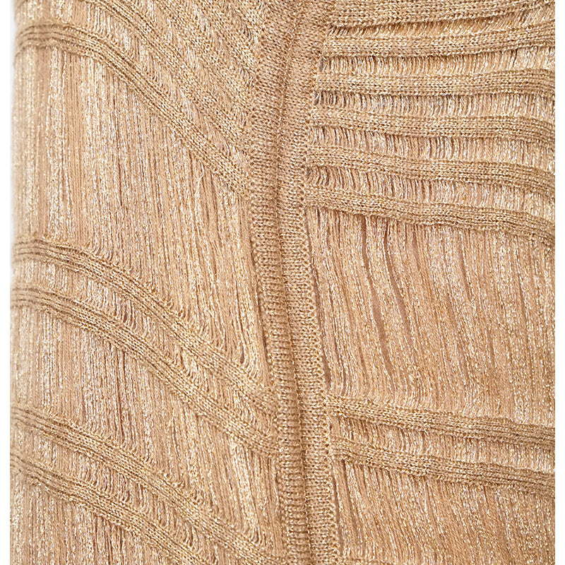42 NEW $1980 MISSONI Vintage 2009 RUNWAY Gold & Bronze Mohair Wool DRESS & SLIP