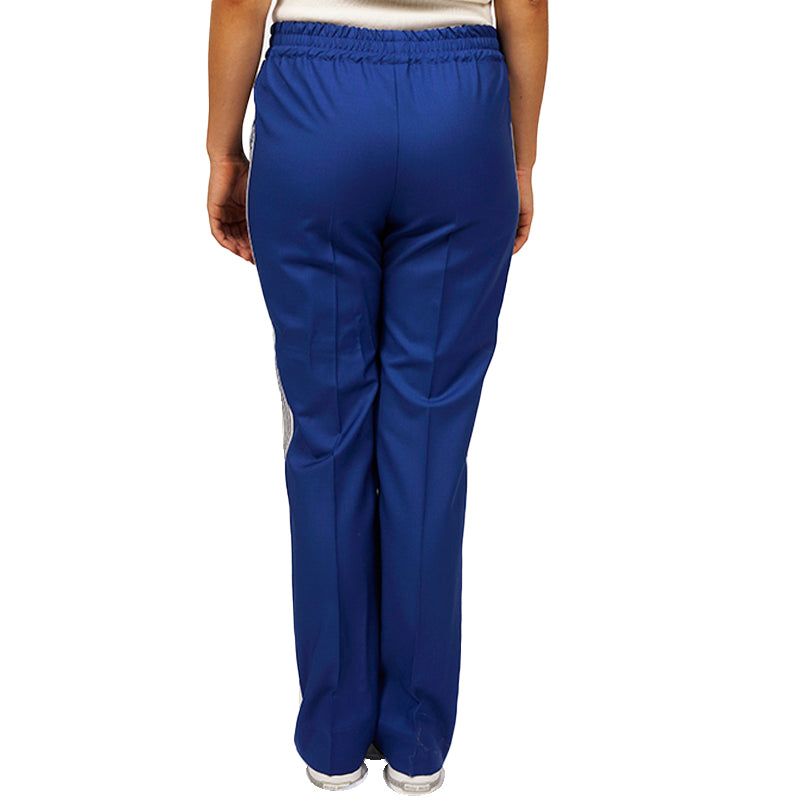 sz 38 XS NEW $845 MIU MIU Blue WHITE SPORTY SIDE STRIPE Wool Mohair TRACK PANTS XS
