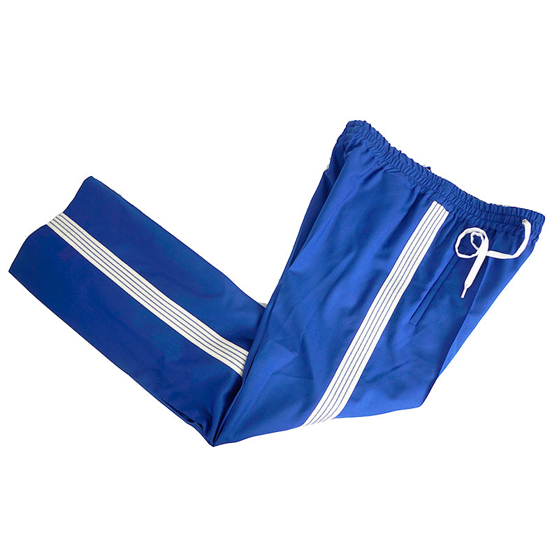 sz 38 XS NEW $845 MIU MIU Blue WHITE SPORTY SIDE STRIPE Wool Mohair TRACK PANTS XS