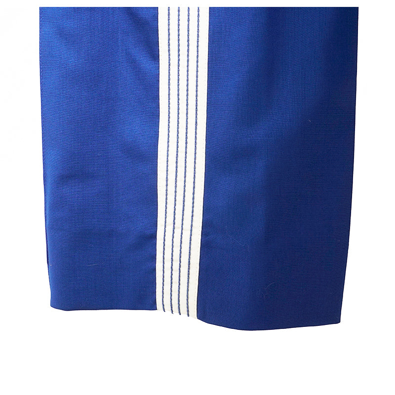 sz 38 XS NEW $845 MIU MIU Blue WHITE SPORTY SIDE STRIPE Wool Mohair TRACK PANTS XS
