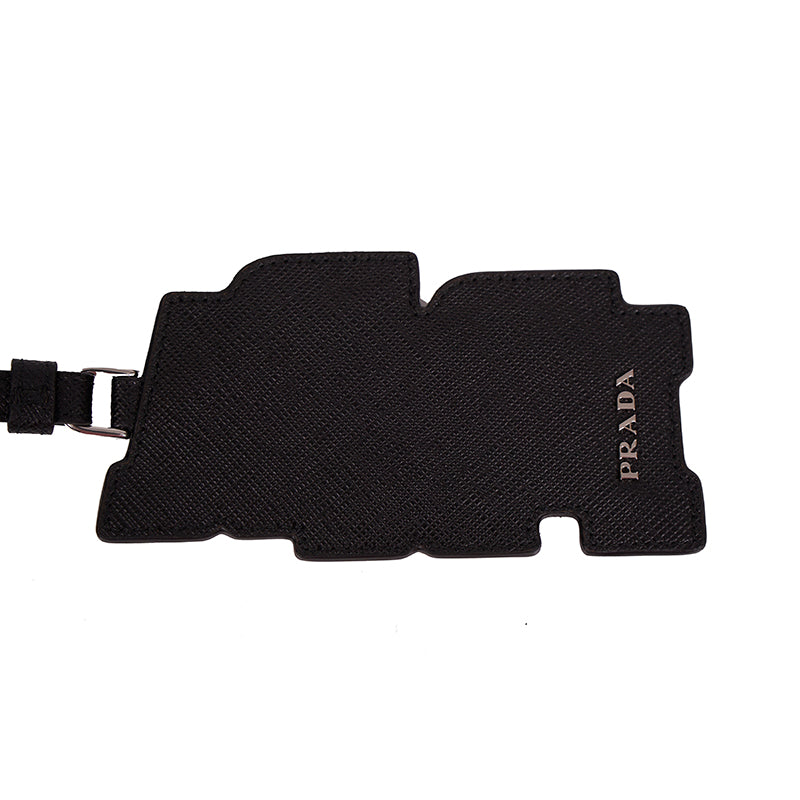 NEW $495 PRADA Preppy LOGO Multicolor SAFFIANO LEATHER Trick KEYRING BAG CHARM