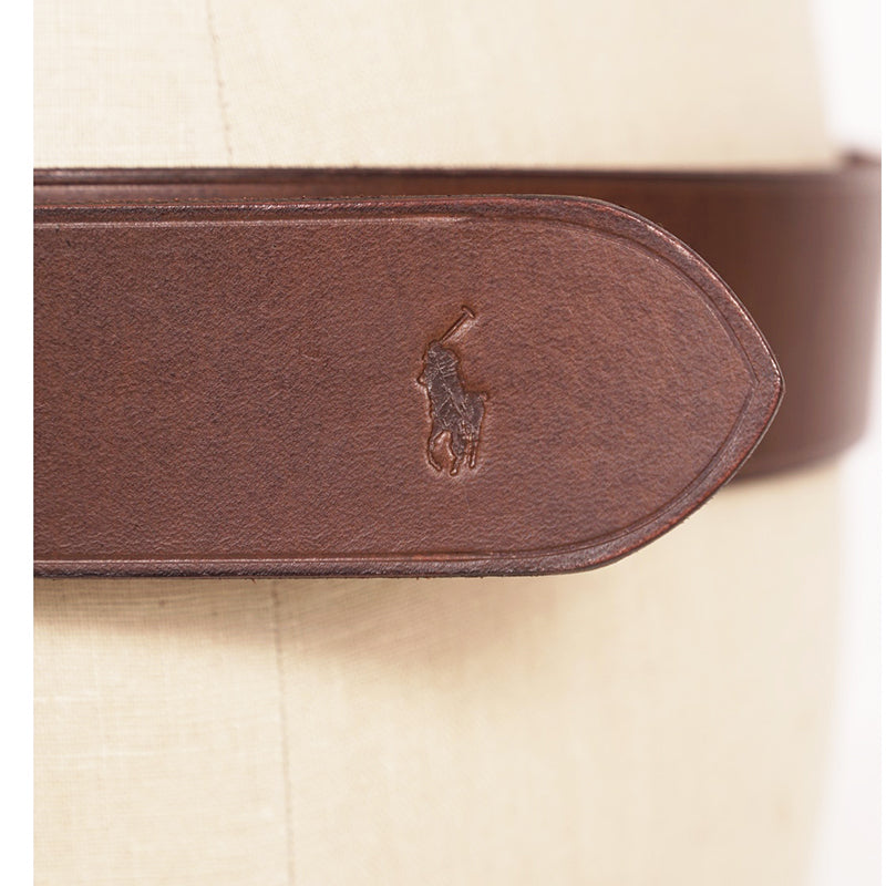 sz 38 NEW RALPH LAUREN POLO Men's Brown Leather TEDDY BEAR LOGO BUCKLE BELT NWT