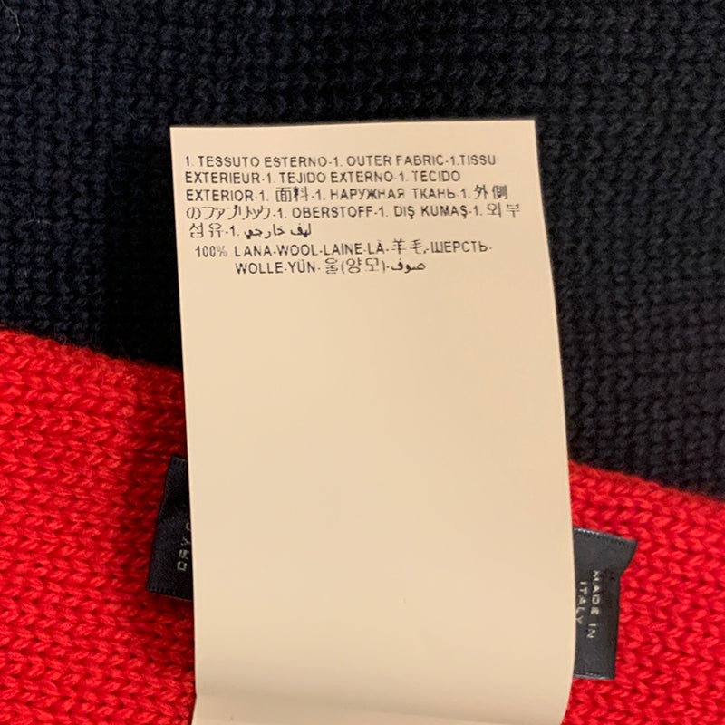 NEW $795 VERSACE Jim Dine Artist Collab LOVE VERSACE Black 100% Wool HEART SCARF