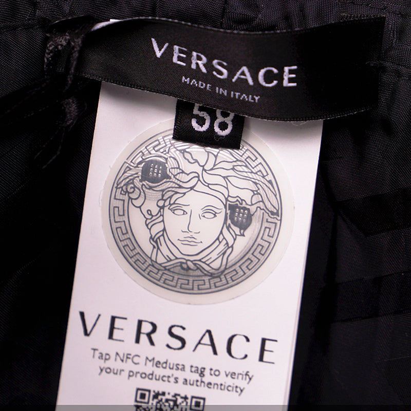 sz 57/58 NEW $625 VERSACE BAROCCO GODDESS Reversible La Greca Logo Nylon BUCKET HAT