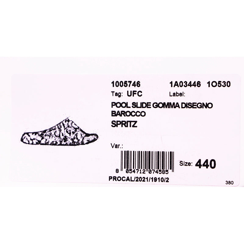 42 43 45 NEW $525 VERSACE Men's Orange BAROCCO 3D MEDUSA LOGO Pool SLIDE SANDALS