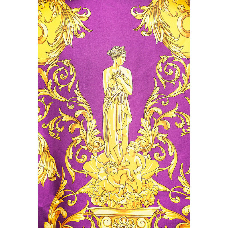 48 & 52 NEW $1,575 VERSACE Men's Yellow BAROCCO GODDESS BAROQUE Silk Twill SHIRT