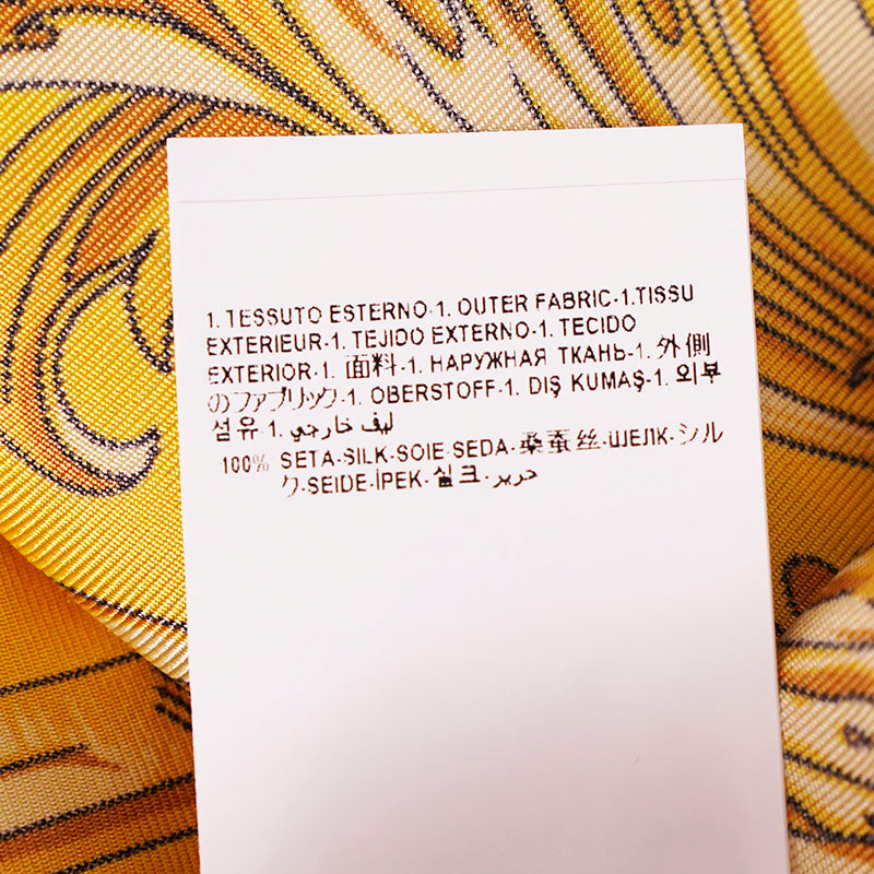 48 & 52 NEW $1,575 VERSACE Men's Yellow BAROCCO GODDESS BAROQUE Silk Twill SHIRT