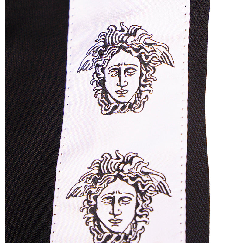 XXL NEW $1295 VERSACE Men Black MEDUSA HEAD LOGO SIDE STRIPE Track Sporty JACKET