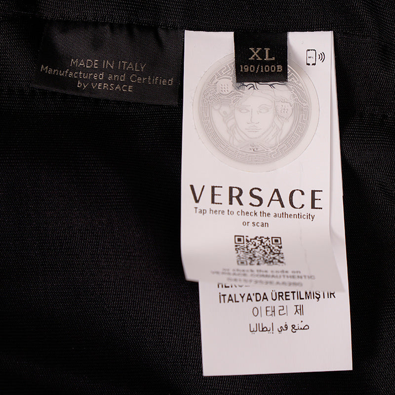 XXL NEW $1295 VERSACE Men Black MEDUSA HEAD LOGO SIDE STRIPE Track Sporty JACKET