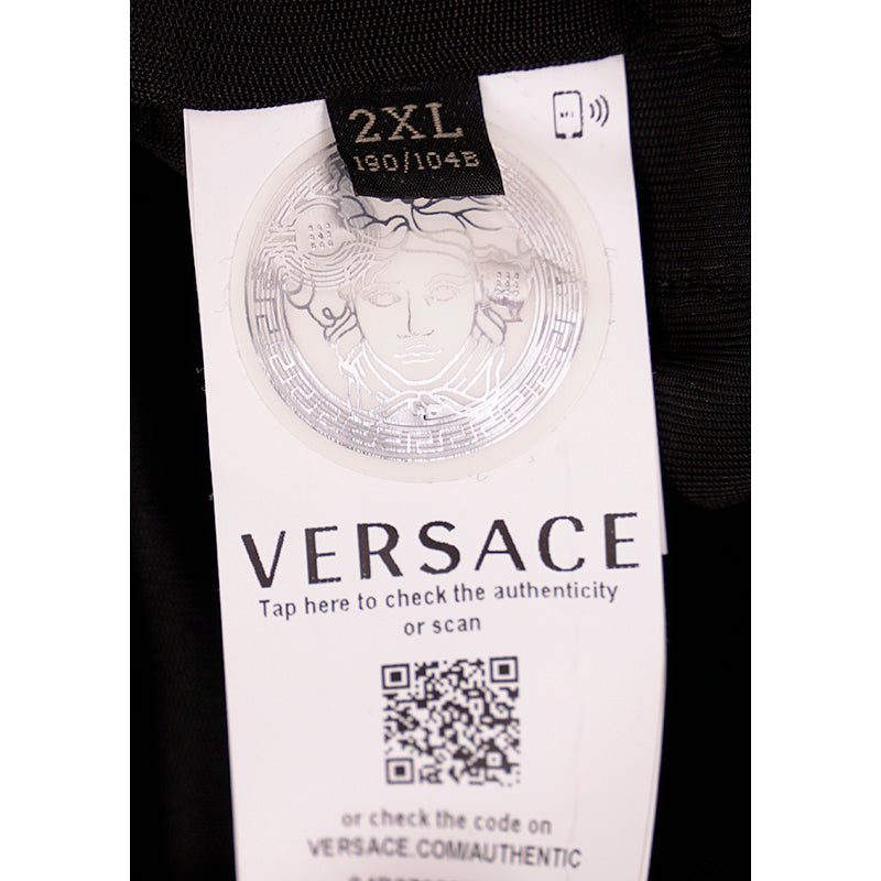 XXL NEW $1295 VERSACE Men Black MEDUSA HEAD LOGO SIDE STRIPE Track Sporty JACKET