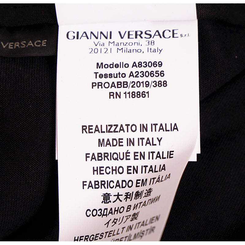 L & XL NEW $895 VERSACE Men's Black MEDUSA HEAD LOGO SIDE STRIPE Track Sporty PANTS