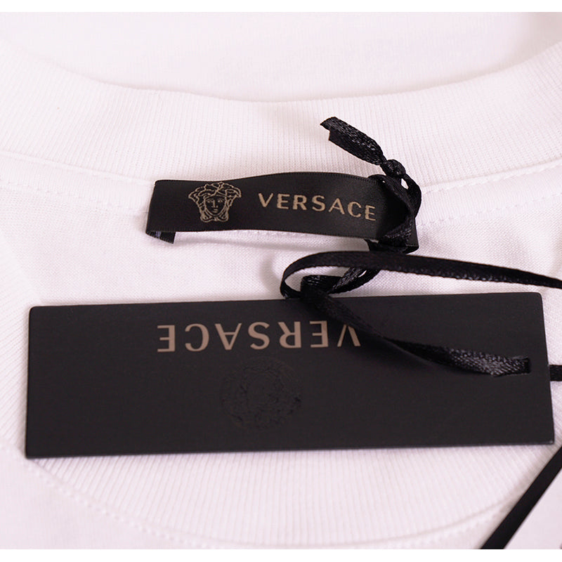 S NEW $650 VERSACE RUNWAY Men's SAFE WORD Corset BONDAGE PRINT T-SHIRT TEE TOP