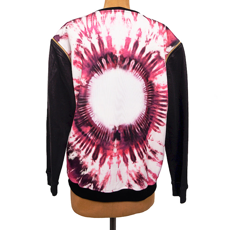M NEW $595 VERSACE JEANS Woman TIGER LOGO Zipper REMOVABLE Arms SWEATSHIRT TOP