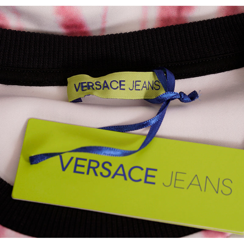 M NEW $595 VERSACE JEANS Woman TIGER LOGO Zipper REMOVABLE Arms SWEATSHIRT TOP