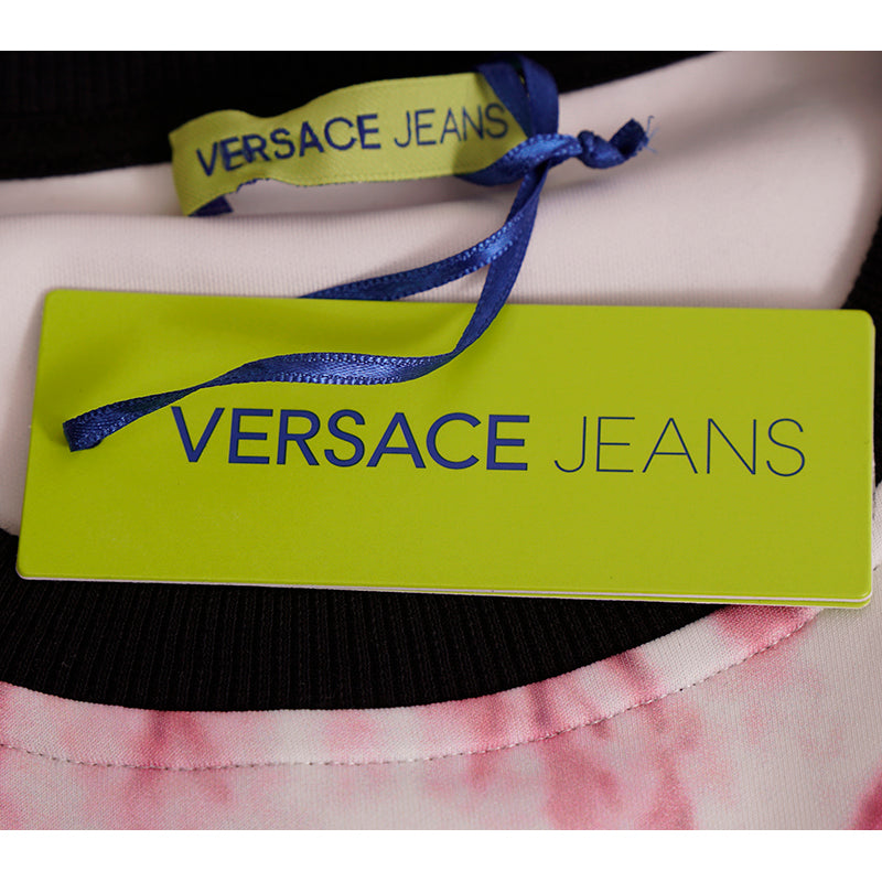 M NEW $595 VERSACE JEANS Woman TIGER LOGO Zipper REMOVABLE Arms SWEATSHIRT TOP