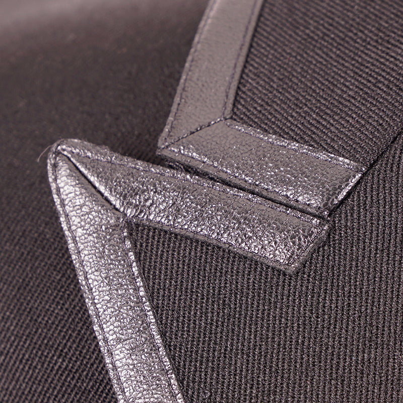 52 NEW $3,290 SAINT LAURENT Men's Black Wool LEATHER TRIM Fitted BLAZER JACKET