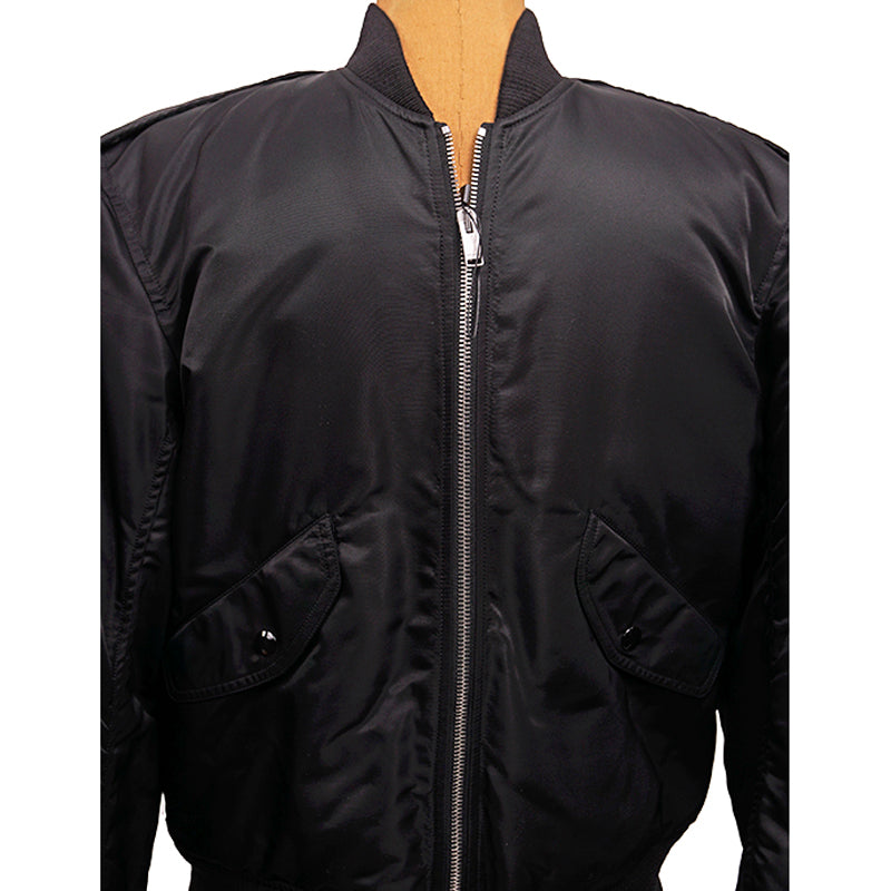 46 US 36 NEW $1,990 SAINT LAURENT Men's Black BOMBER AVIATOR Iconic Nylon JACKET