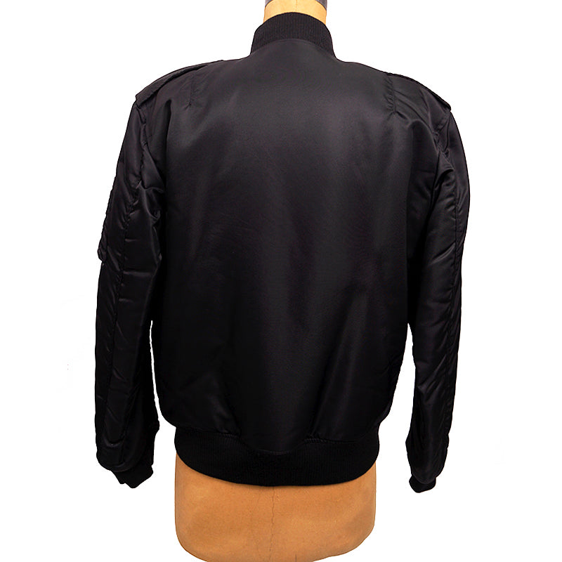 46 US 36 NEW $1,990 SAINT LAURENT Men's Black BOMBER AVIATOR Iconic Nylon JACKET