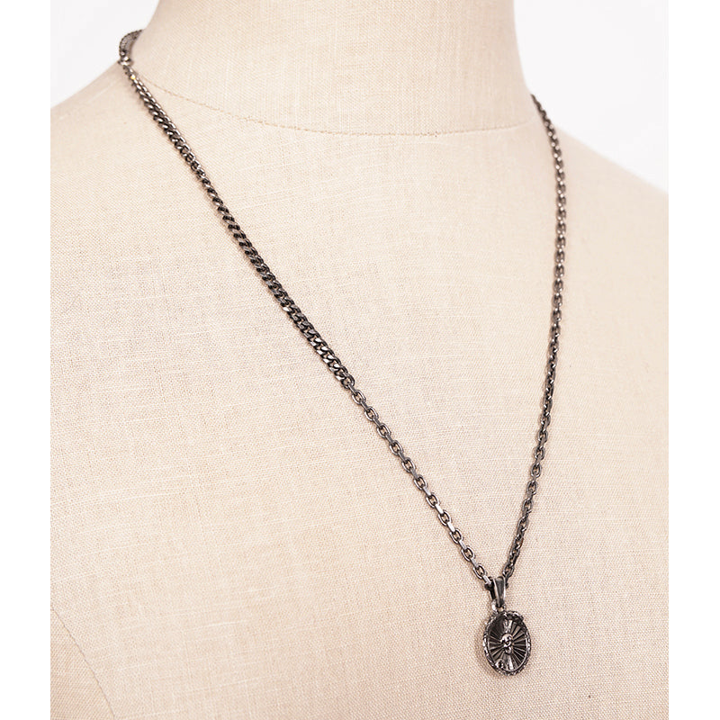 NEW $490 ALEXANDER MCQUEEN Silver Tone Brass SKULL SNAKE COIN CHARM NECKLACE NWT