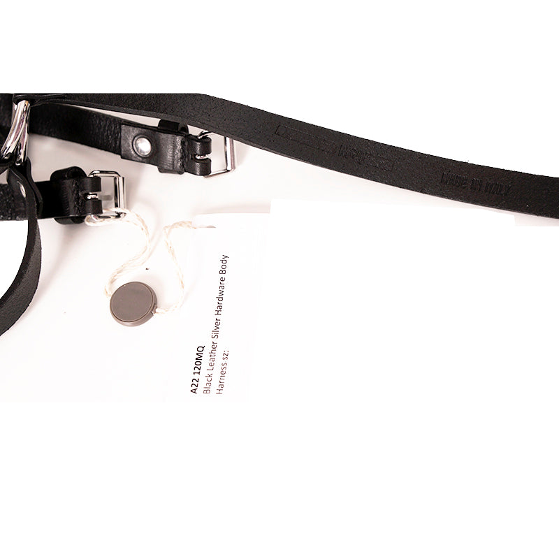 NEW $590 ALEXANDER MCQUEEN MCQ Black Leather BODY HARNESS Silver Hardware BELT