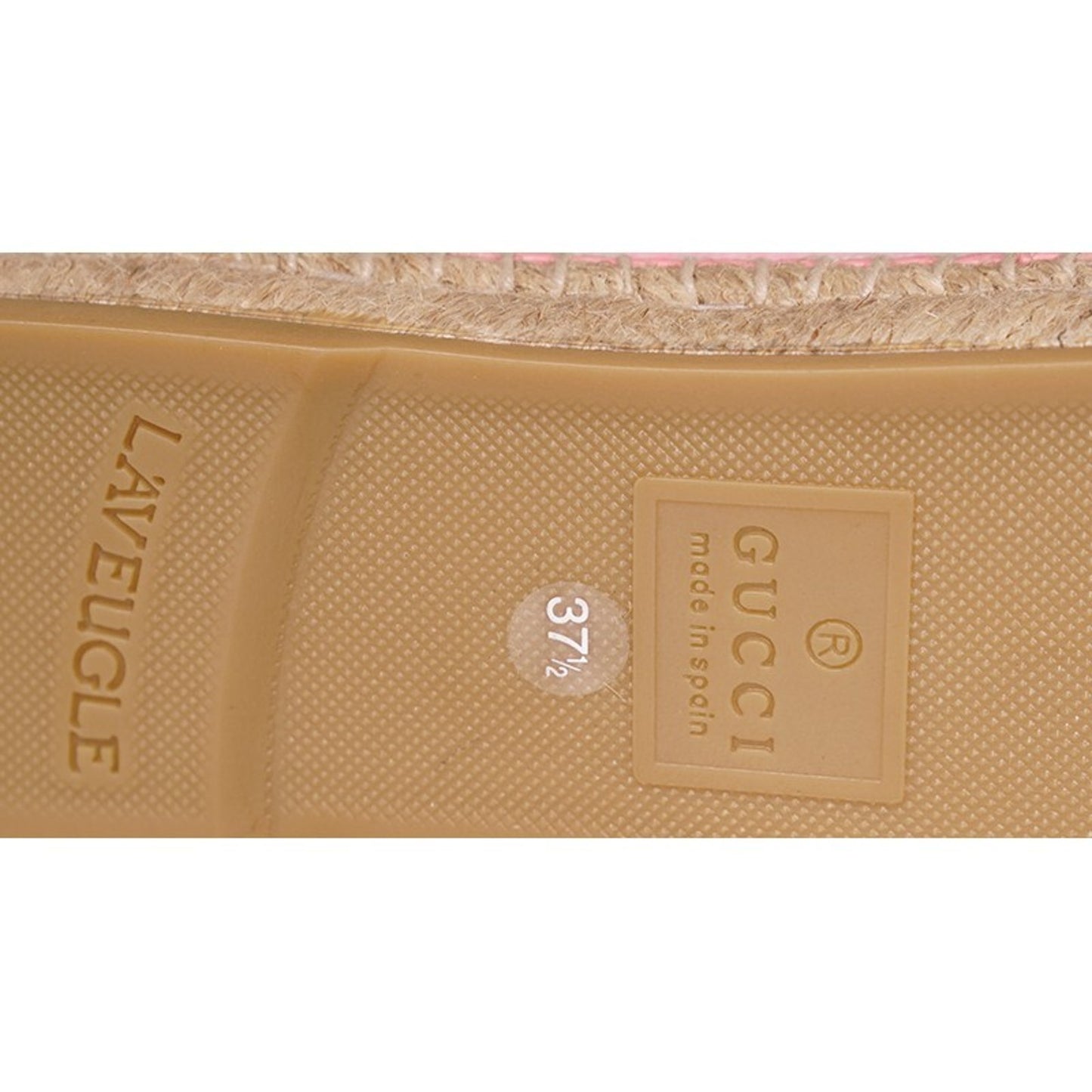 37.5 NEW $620 GUCCI Pink TERRY CLOTH Large GG LOGO Espadrille SUMMER FLATS NIB