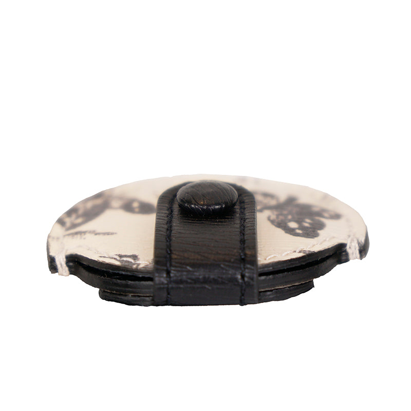 NEW $210 GUCCI Black White HERBARIUM Butterfly Floral Print Pet AIRTAG CASE NIB