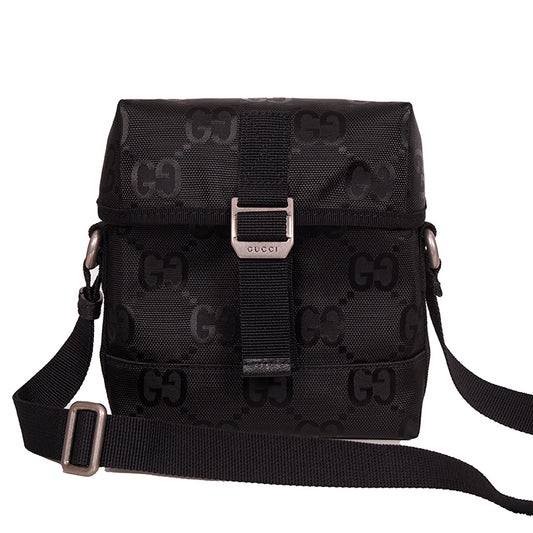 NEW $980 GUCCI Black OFF THE GRID Nylon Monogram Shoulder/Crossbody Small BAG