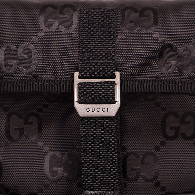 NEW $980 GUCCI Black OFF THE GRID Nylon Monogram Shoulder/Crossbody Small BAG