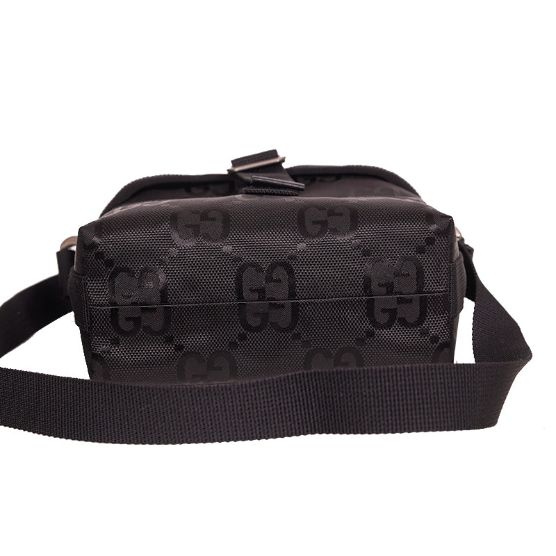 NEW $980 GUCCI Black OFF THE GRID Nylon Monogram Shoulder/Crossbody Small BAG
