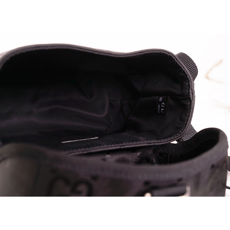 NEW $980 GUCCI Black OFF THE GRID Nylon Monogram Shoulder/Crossbody Small BAG