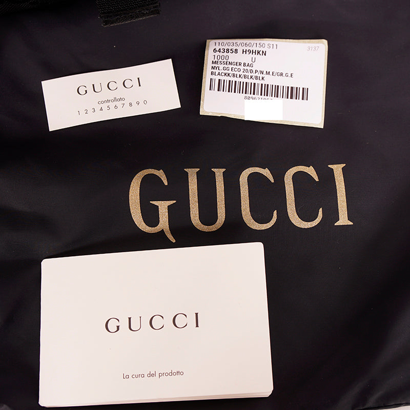NEW $980 GUCCI Black OFF THE GRID Nylon Monogram Shoulder/Crossbody Small BAG