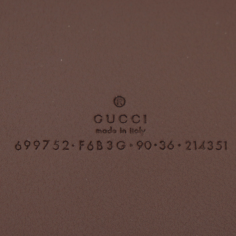 90/36 NEW $595 GUCCI Woman Brown Canvas GOLD GG MARMONT LOGO Wide Waist BELT NIB