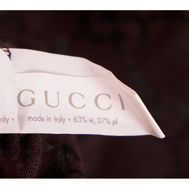2005 VINTAGE GUCCI Brown GG Canvas Leather Pelham PRINT AD RUNWAY Messenger BAG