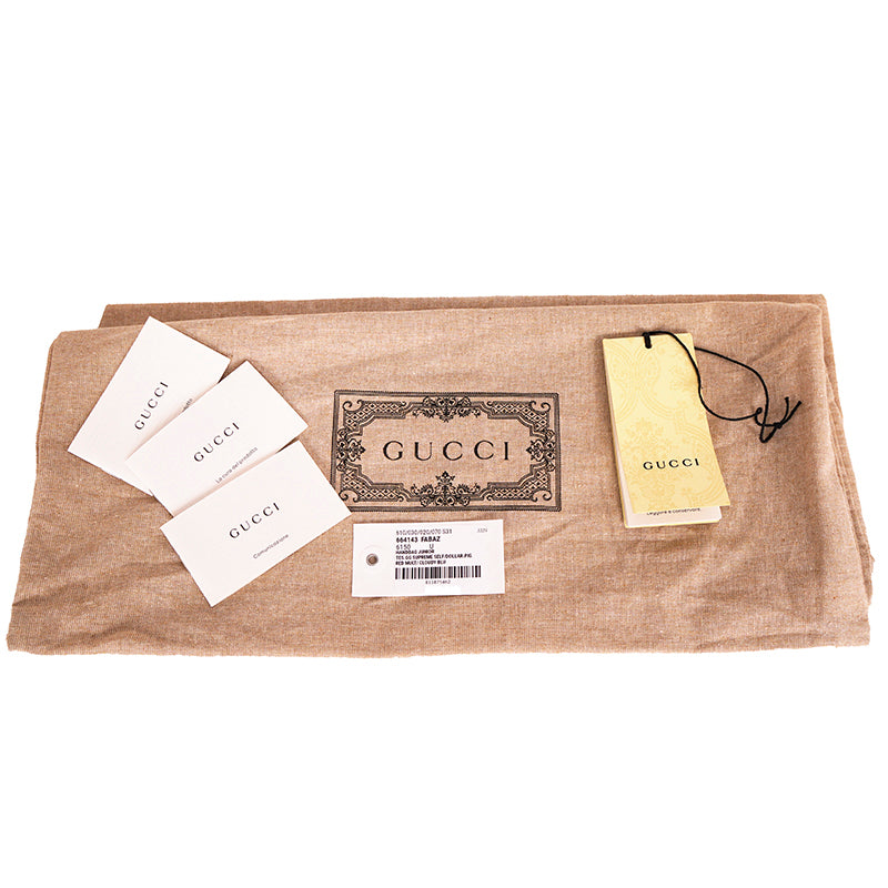NEW GUCCI JUNIOR Coated Canvas LOUIS WAIN CAT BEWARE OF THE MOUSE Flap BAG NWT