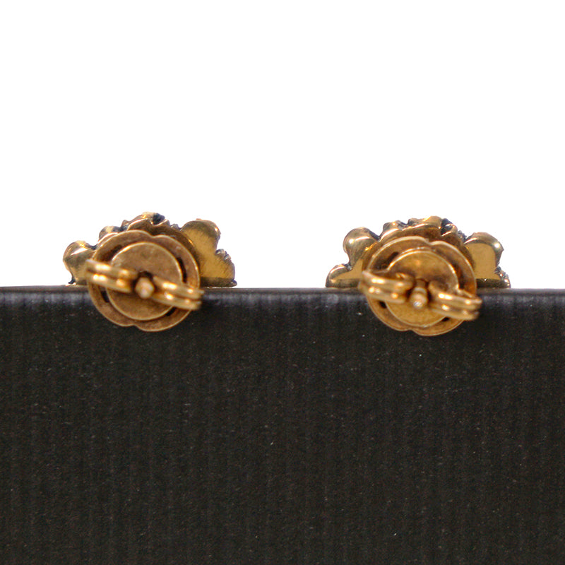NEW $460 GUCCI Woman's Aged Brass LION HEAD HEART LOGO Dangle Pierced EARRINGS