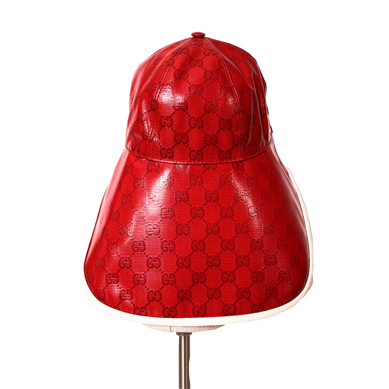 sz M NEW $595 GUCCI x Adidas Wide Brim GG Supreme LOGO Wide-Brimmed Cloche HAT
