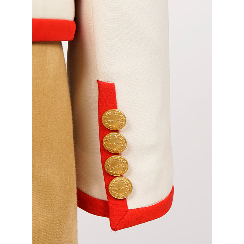 40 NEW $4890 GUCCI RUNWAY Ivory RED DRAGON BEE Silk Wool Double-Breasted JACKET