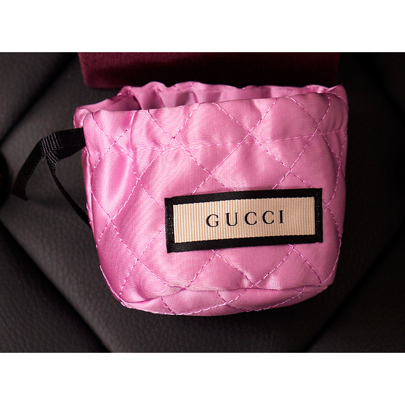 NEW $730 GUCCI Lion Head Aged Gold Tone MARMONT GG LOGO Torchon NECKLACE NIB NWT